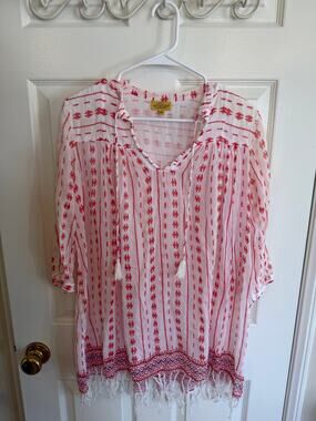 Roberta Roller Rabbit Tunic size XS Pink Cream